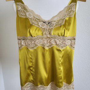 Moda International Olive Green Silk Camisole